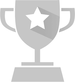 Symbool van een trofee met ster – staat voor marktleiderschap.